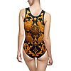 Women's Classic One-Piece Swimsuit Parisian Tigress Art 01 Hazelglow