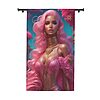 Blackout Curtain Luxury LifeStyle Barbie Art Collection Hazelglow B-5
