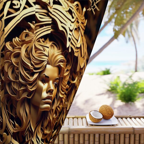 Blackout Curtain Luxury LifeStyle Sculpture Art Collection Hazelglow C-37