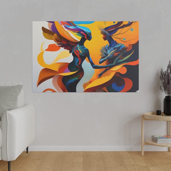 Matte Canvas, Stretched, 0.75" Lovers Art