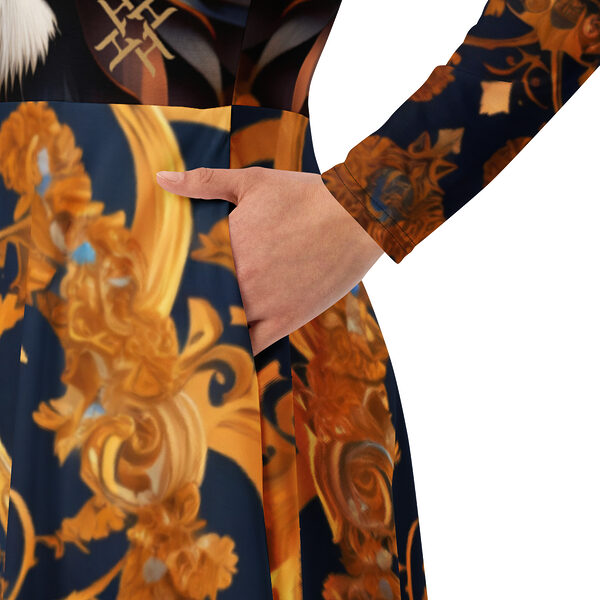 Long Sleeve Midi Dress Luxury LifeStyle Designer Print by Hazelglow