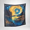 Luxury Designer Poly Silk Scarf | Soft & Lightweight Starry Night 14 Hazelglow