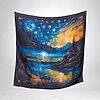 Luxury Designer Poly Silk Scarf | Soft & Lightweight Starry Night 17 Hazelglow