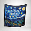 Luxury Designer Poly Silk Scarf | Soft & Lightweight | Starry Night Hazelglow 18
