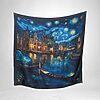 Luxury Designer Poly Silk Scarf | Soft & Lightweight | Starry Night 21