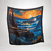 Luxury Designer Poly Silk Scarf | Soft & Lightweight Starry Night 02