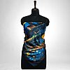 Luxury Designer Poly Silk Scarf | Soft & Lightweight Starry Night 11 | Hazelglow