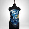 Luxury Designer Poly Silk Scarf | Soft & Lightweight | Starry Night Hazelglow 19