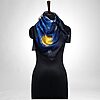 Luxury Designer Poly Silk Scarf | Soft & Lightweight Starry Night 08 | Hazelglow