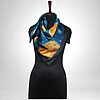 Luxury Designer Poly Silk Scarf | Soft & Lightweight Starry Night 11 | Hazelglow