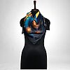 Luxury Designer Poly Silk Scarf | Soft & Lightweight Starry Night 12 | Hazelglow