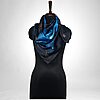 Luxury Designer Poly Silk Scarf | Soft & Lightweight Starry Night 13 | Hazelglow