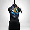 Luxury Designer Poly Silk Scarf | Soft & Lightweight Starry Night 14 Hazelglow