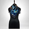 Luxury Designer Poly Silk Scarf | Soft & Lightweight Starry Night 16 Hazelglow