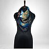 Luxury Designer Poly Silk Scarf | Soft & Lightweight | Starry Night Hazelglow 19