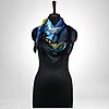 Luxury Designer Poly Silk Scarf | Soft & Lightweight Starry Night 04 Hazelglow
