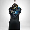 Luxury Designer Poly Silk Scarf | Soft & Lightweight Starry Night 11 | Hazelglow