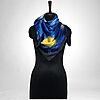 Luxury Designer Poly Silk Scarf | Soft & Lightweight Starry Night 15 | Hazelglow