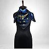 Luxury Designer Poly Silk Scarf | Soft & Lightweight | Starry Night Hazelglow 18
