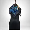 Luxury Designer Poly Silk Scarf | Soft & Lightweight | Starry Night Hazelglow 19