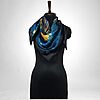 Luxury Designer Poly Silk Scarf | Soft & Lightweight Starry Night 16 Hazelglow