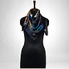 Luxury Designer Poly Silk Scarf | Soft & Lightweight Starry Night 17 Hazelglow