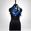 Luxury Designer Poly Silk Scarf | Soft & Lightweight Starry Night 15 | Hazelglow