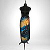 Luxury Designer Poly Silk Scarf | Soft & Lightweight Starry Night 17 Hazelglow