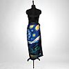 Luxury Designer Poly Silk Scarf | Soft & Lightweight | Starry Night Hazelglow 18