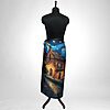 Luxury Designer Poly Silk Scarf | Soft & Lightweight Starry Night 13 | Hazelglow