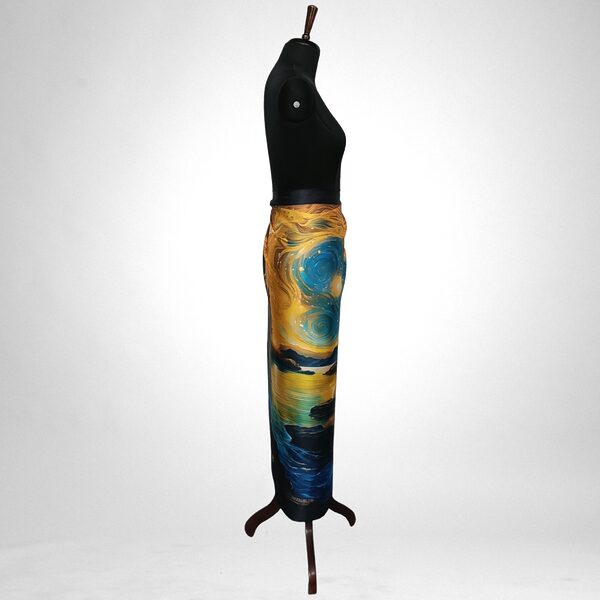 Luxury Designer Poly Silk Scarf | Soft & Lightweight Starry Night 14 Hazelglow