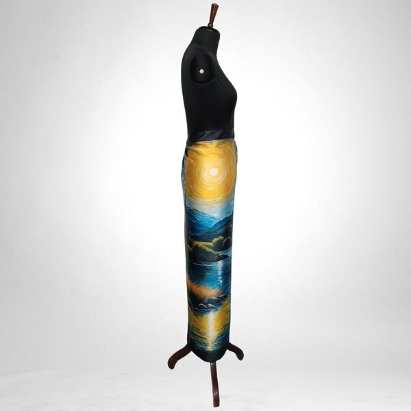 Luxury Designer Poly Silk Scarf | Soft & Lightweight Starry Night 16 Hazelglow