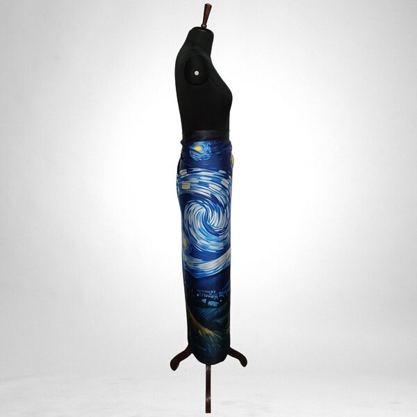 Luxury Designer Poly Silk Scarf | Soft & Lightweight | Starry Night Hazelglow 18