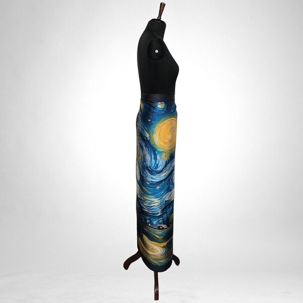 Luxury Designer Poly Silk Scarf | Soft & Lightweight | Starry Night Hazelglow 19