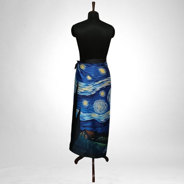 Luxury Designer Poly Silk Scarf | Soft & Lightweight Starry Night 04 Hazelglow