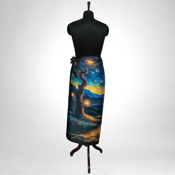 Luxury Designer Poly Silk Scarf | Soft & Lightweight Starry Night 12 | Hazelglow