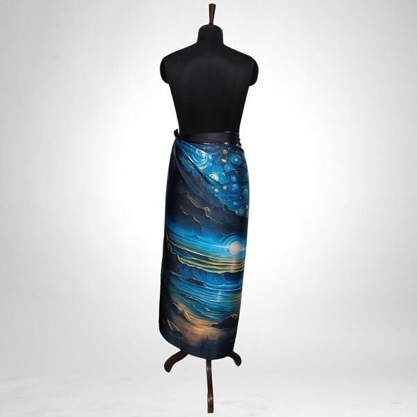 Luxury Designer Poly Silk Scarf | Soft & Lightweight Starry Night 17 Hazelglow
