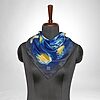 Luxury Designer Poly Silk Scarf | Soft & Lightweight | Starry Night Hazelglow 18