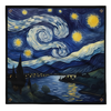 Luxury Designer Poly Silk Scarf | Soft & Lightweight Starry Night 08 | Hazelglow