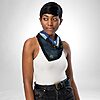 Luxury Designer Poly Silk Scarf | Soft & Lightweight Starry Night 08 | Hazelglow