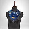 Luxury Designer Poly Silk Scarf | Soft & Lightweight Starry Night 08 | Hazelglow