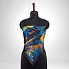 Luxury Designer Poly Silk Scarf | Soft & Lightweight Starry Night 11 | Hazelglow