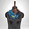 Luxury Designer Poly Silk Scarf | Soft & Lightweight Starry Night 13 | Hazelglow