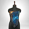 Luxury Designer Poly Silk Scarf | Soft & Lightweight Starry Night 13 | Hazelglow