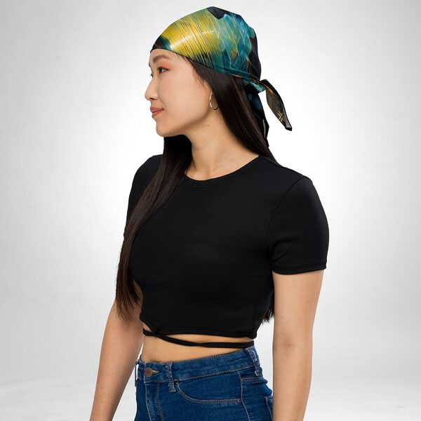 Luxury Designer Poly Silk Scarf | Soft & Lightweight Starry Night 14 Hazelglow