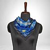 Luxury Designer Poly Silk Scarf | Soft & Lightweight Starry Night 15 | Hazelglow