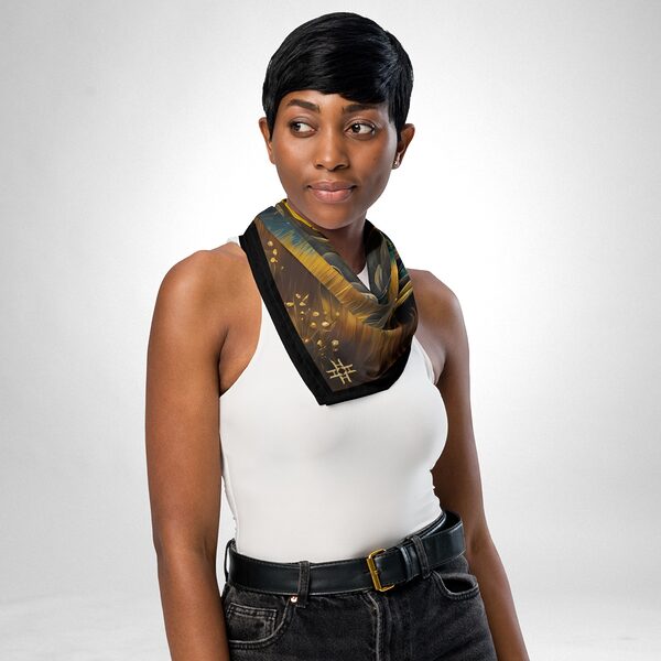 Luxury Designer Poly Silk Scarf | Soft & Lightweight Starry Night 16 Hazelglow