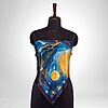 Luxury Designer Poly Silk Scarf | Soft & Lightweight Starry Night 16 Hazelglow