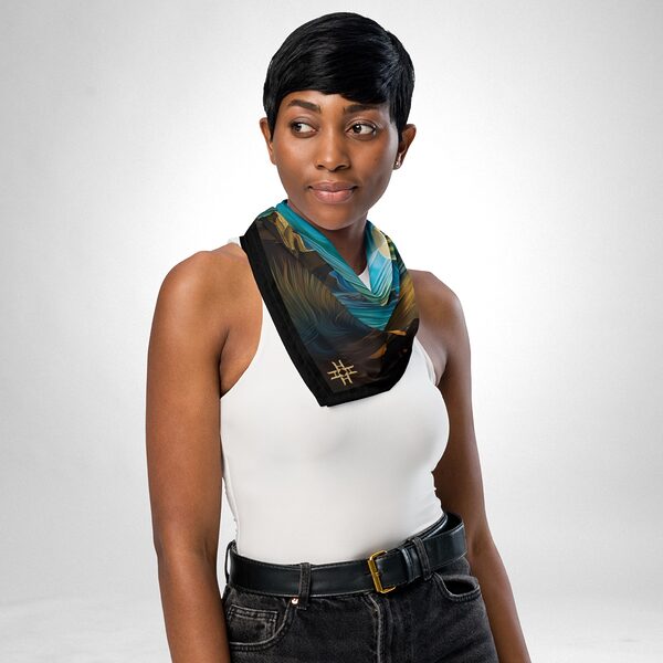 Luxury Designer Poly Silk Scarf | Soft & Lightweight Starry Night 17 Hazelglow