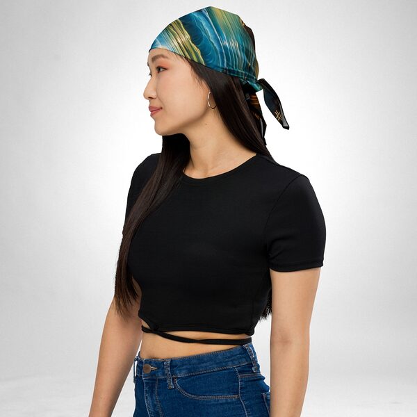 Luxury Designer Poly Silk Scarf | Soft & Lightweight Starry Night 17 Hazelglow